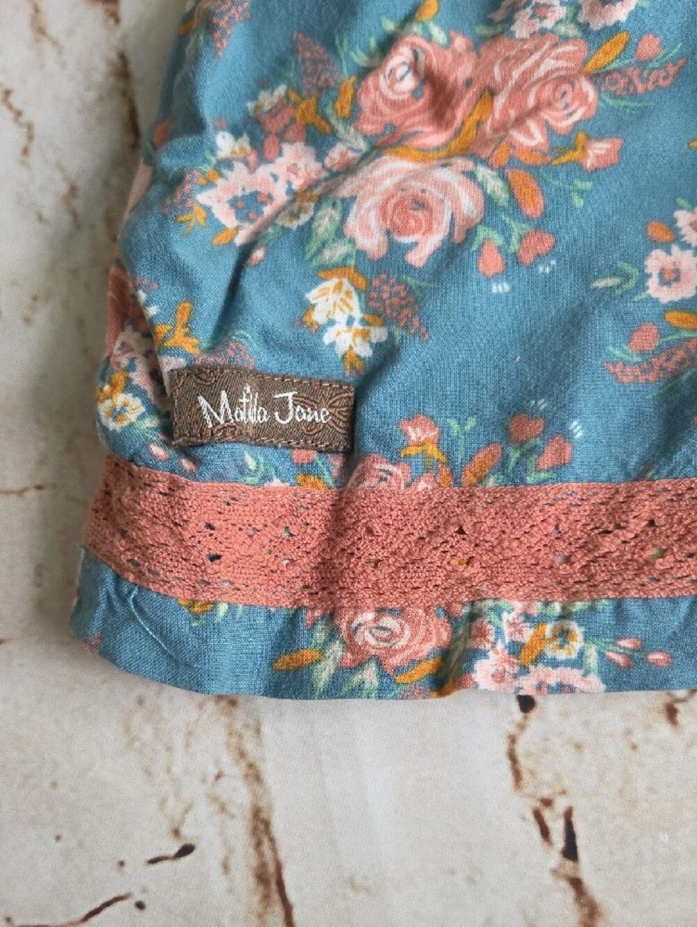 Matilda Jane Blue Floral Top with Dusty Rose Leggings